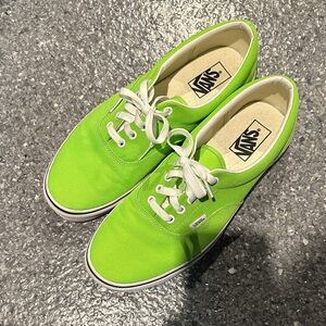 Vans Neon Green Canvas Shoes